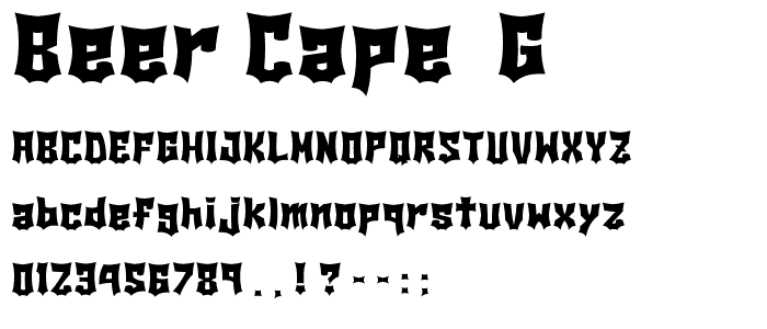 Beer Cape__G font